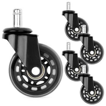 Northix Gumirana kolesa za stol 6,3 cm / 11 mm 5 kos.