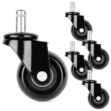 Northix Gumirana kolesa za stol 5 cm / 11 mm 5 kos.