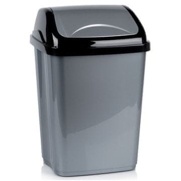 Northix Plastični koš za smeti siv 26 l