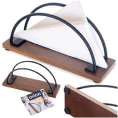 Northix Leseno kovinsko držalo za prtičke črne barve RADKA 16x5x8 cm