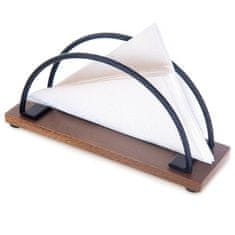 Northix Leseno kovinsko držalo za prtičke črne barve RADKA 16x5x8 cm