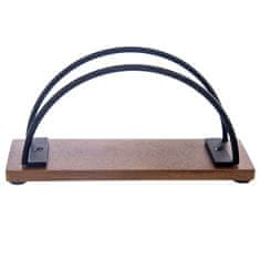Northix Leseno kovinsko držalo za prtičke črne barve RADKA 16x5x8 cm