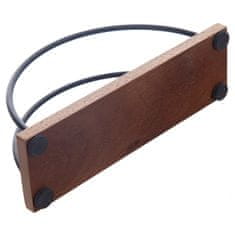 Northix Leseno kovinsko držalo za prtičke črne barve RADKA 16x5x8 cm