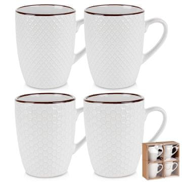 Northix Keramične skodelice bele 400 ml 4 kos.