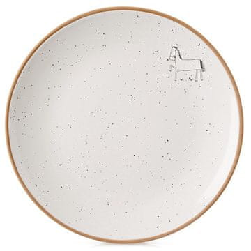 Northix Bež keramični desertni krožnik 20 cm