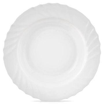 Northix Globok steklen krožnik bel LUNA 22,5 cm, 350 ml