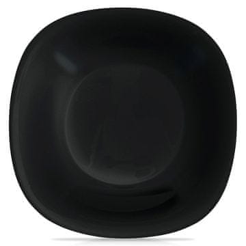 Northix Globok steklen krožnik črn LUNA 21,5 cm, 650 ml