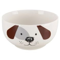 Northix Otroška skodelica s skledo, pes iz porcelana, 2 kom.