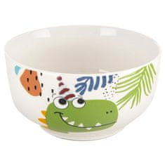 Northix Otroška skodelica s skledo, dinozaver iz porcelana, 2 kom.