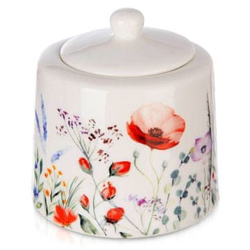 Northix Bela porcelanasta sladkornica MAKI 320 ml