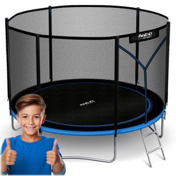 Northix 6ft/183cm vrtni trampolin z zunanjo mrežo in lestvijo Neo-Sport