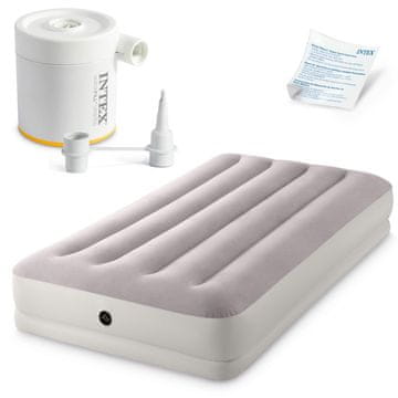 Northix Napihljiva vzmetnica 191x99x30 cm z električno tlačilko INTEX 64177