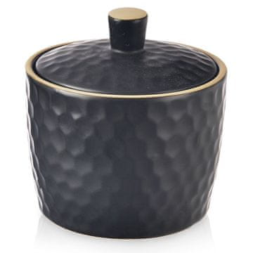 Northix Keramična posoda za sladkor črna TEA TIME 320 ml