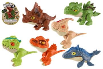 Dinozaver, ki grize plastiko 8 cm mešanica vrst na kartici