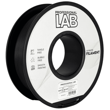 Professional Lab PLA Mat Črna Filament 1.75 mm - Professional Lab Biološko Razgradljiv PLA (1kg Kolut)