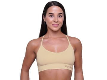 GymBeam Ženski športni nedrček String kremne barve