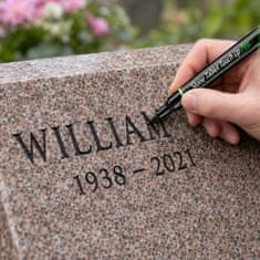 Vixson Oljni markerji za obnovo napisov na nagrobnih spomenikih, vodoodporni (zlata, srebrna in črna) | GRAVEPEN
