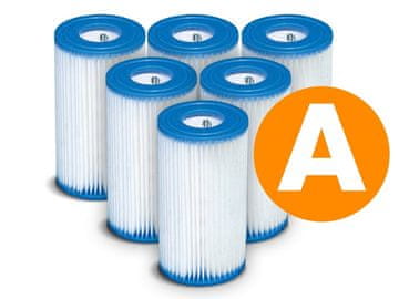Northix Set filtrov črpalke, tip A, 6 kosov. INTEX 29000 x6