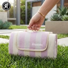 HyperMotion Piknikarska plažna odeja XXL z izolacijo 200 x 200 cm - vodoodporno dno, zgornja plast iz polarja, debelina 4 mm, za 4 do 6 oseb