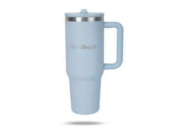 GymBeam Termo lonček Blue z ročajem in slamico, 1,2 l
