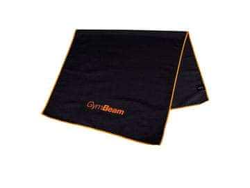 GymBeam Hitrosušeča športna brisača Black/Orange 50 cm x 90 cm