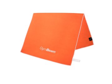 GymBeam Hitrosušeča športna brisača Orange/White 50 cm x 90 cm