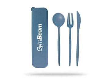 GymBeam Komplet jedilnega pribora 2GO Blue v etuiju