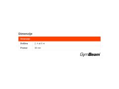 GymBeam Plezalna vadbena vrv s kovinskim ušescem