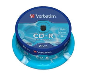 Verbatim Verbatim CD-R medij, 52x, 700MB, 25 kosov, Cake Box