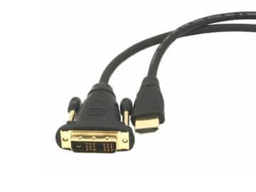 Gembird Gembird Kabel HDMI na DVI-D 1.8m, pozlačeni konektorji