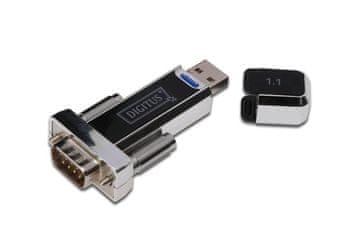Digitus Digitus USB-A 1.1 na RS232 (DB9) pretvornik, PL2303GT, z vijaki, 0.8m kabel