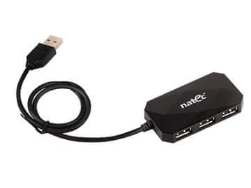 slomart Natec LOCUST USB 2.0 Hub, 4-portni, črn