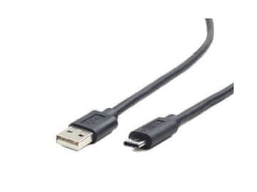 slomart Gembird USB 2.0 kabel AM-CM, 1.8m, črn