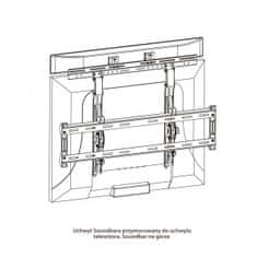 ART ART G-03 Nosilec za soundbar, jeklen, nastavljiv, črn