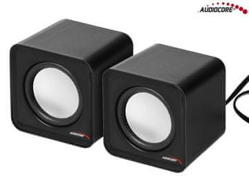 AUDIOCORE Audiocore AC870 B računalniški zvočniki 6W USB, sivi/črni
