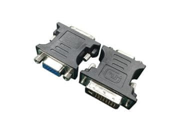 Gembird Gembird DVI->VGA Adapter DVI-I (24M) na VGA (15F), črna