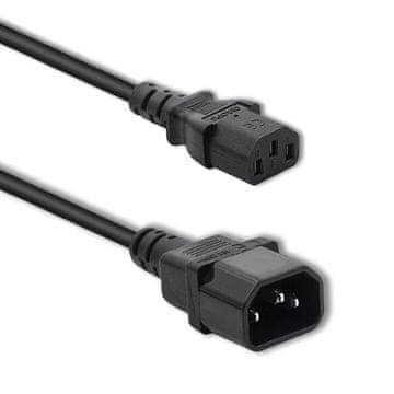Qoltec Qoltec 538983 napajalni kabel C13/C14, 3m, črn