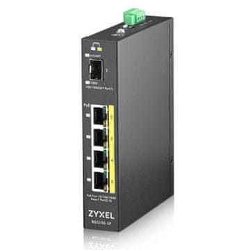 Zyxel Zyxel RGS100-5P industrijski mrežni preklopnik, 5x GbE + 2x SFP, PoE
