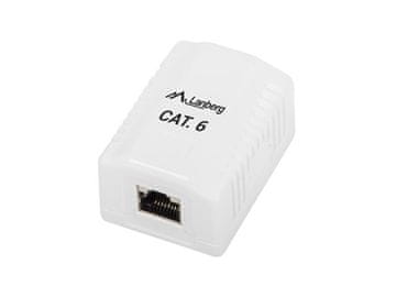 Lanberg Lanberg Mrežna vtičnica RJ45 Kat.6, bela, nadometna