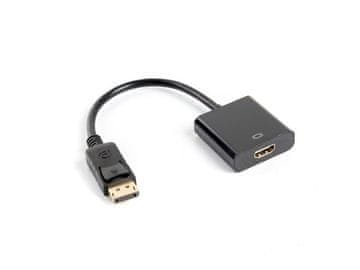 Lanberg Lanberg AD-0001-BK pretvornik Displayport (M) v HDMI (F), 10cm, črn