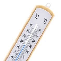 0.00023 Klasični termometer za notranjo in zunanjo temperaturo, leseni material