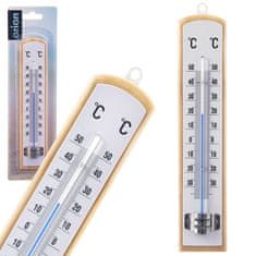 0.00023 Klasični termometer za notranjo in zunanjo temperaturo, leseni material
