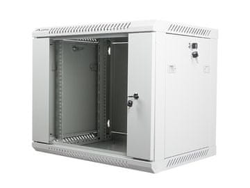 Lanberg Lanberg 9U 600x450mm viseča montažna omara s steklenimi vrati, siva