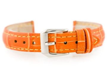 Pacific Usnjen pašček za uro W64 - oranžen 16 mm