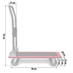 0.00023 Platformski transportni voziček HM-506, črno-rdeč