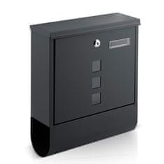 0.00023 Poštni nabiralnik 34x30,5x10 cm antracit HM-861