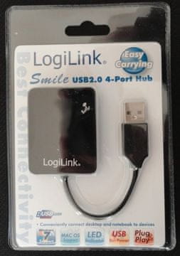 LogiLink LogiLink UA0139 USB 2.0 razdelilnik, 4-portni, črn