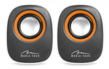 Media-Tech Media-Tech MT3136W stereo zvočniki, 6W RMS, USB napajanje, beli