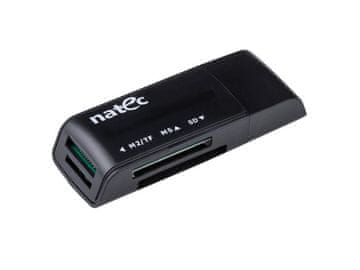 Natec Natec ANT 3 Mini čitalnik kartic, USB 2.0, črn