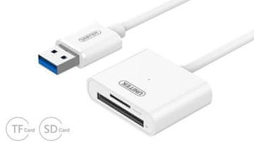 Unitek UNITEK Y-9321 čitalnik kartic USB 3.0 SD/microSD, bel